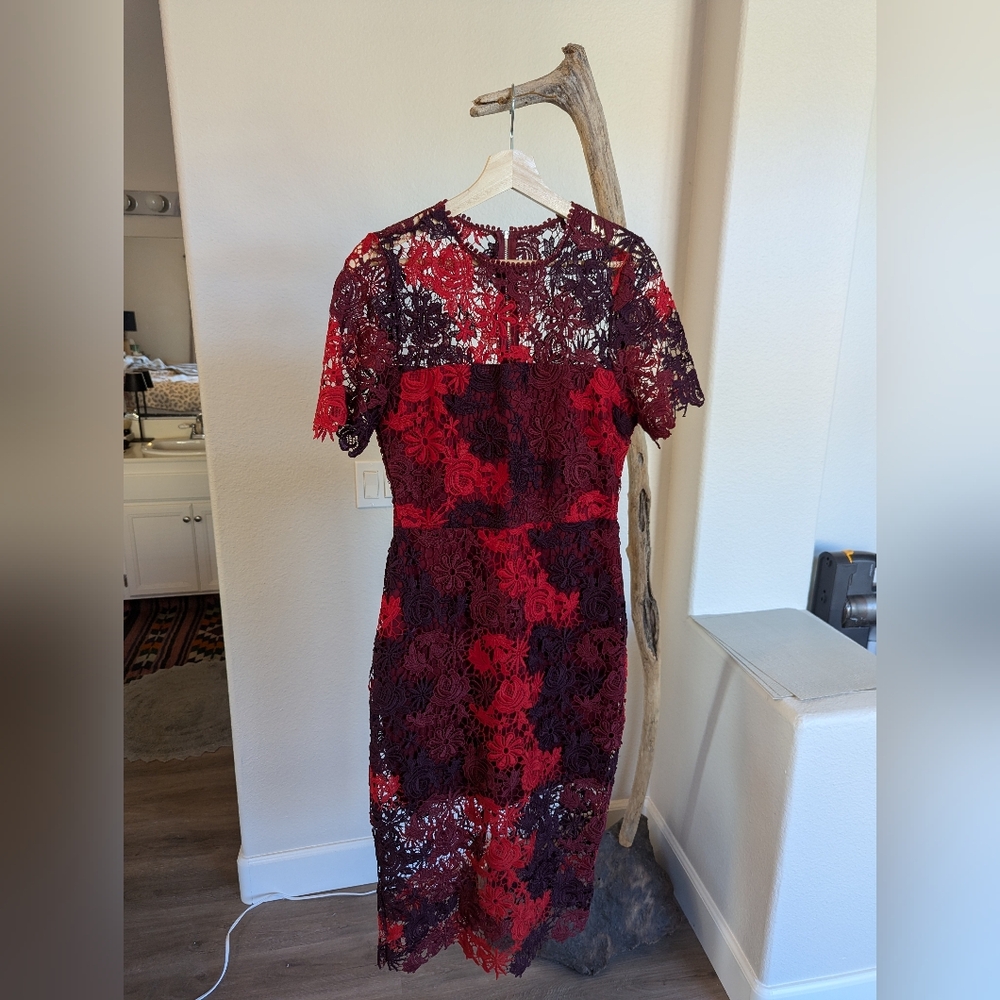 Lulu's Red Crochet Dress